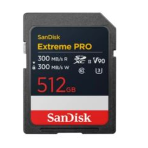 512GB Extreme Pro SDXC UHS-II V90 300MB/s SD Card resmi